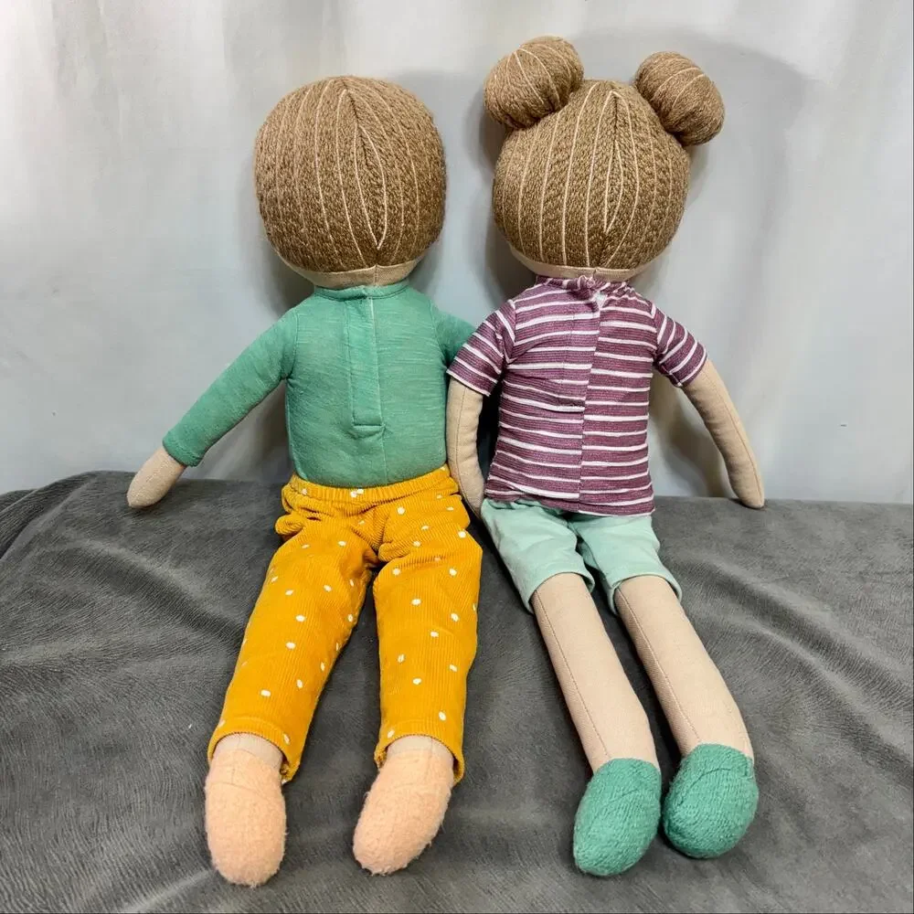 Decorative Kids' Pillow Pals Green Set of Boy & Girl Pillowfort